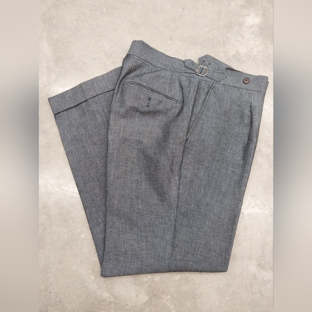 Men's Navy High Rise Pants